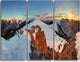 "Slovakia Frozen Landscape Panorama" Metal Wall Art, 3 Panels, 36"x28"