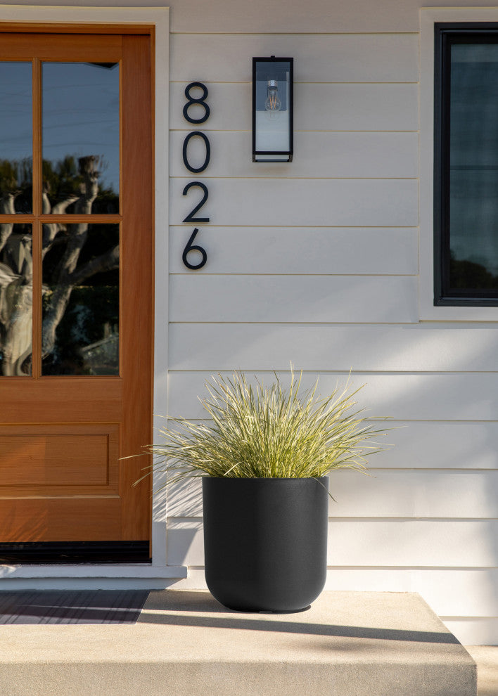 Pure Series Kona Planter, Black, 15", 2 Pack