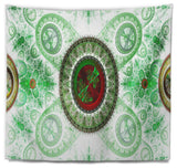 Light Green Psychedelic Relaxing Art Abstract Wall Tapestry, 92"x78"