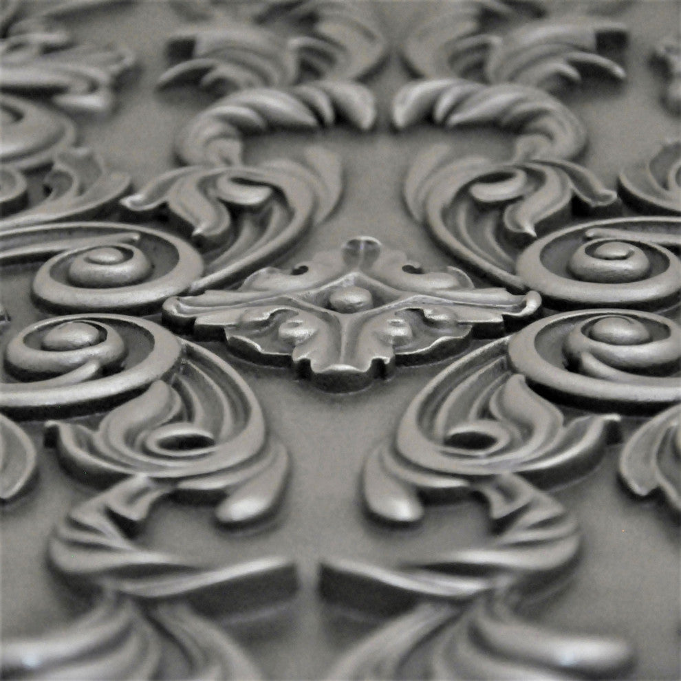 Cypress Pewter Nickel  Matte Finish 16"x 24" Hand Made Metal Mural