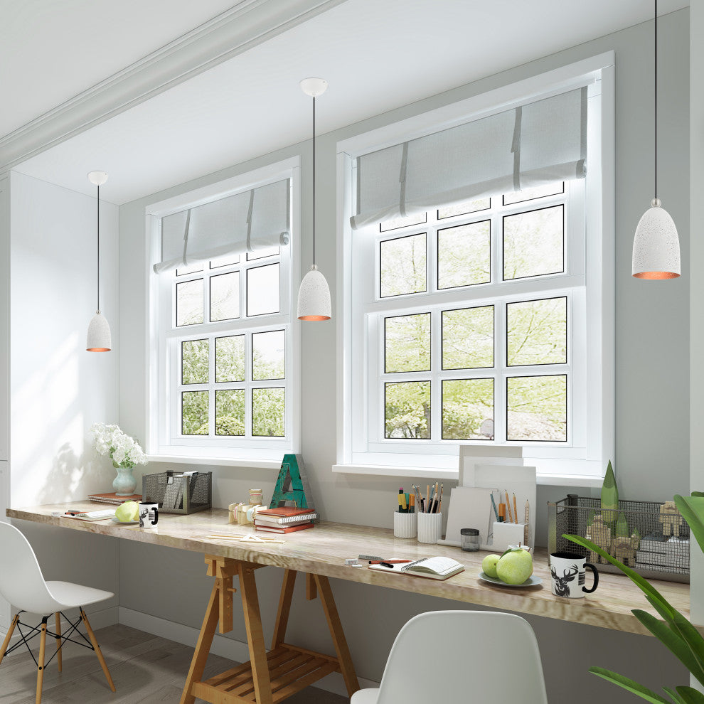Livex Lighting Arlington 1 Light White, Brushed Nickel Accents Petite Pendant