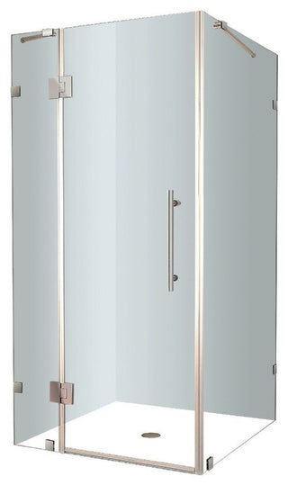 Aston Avalux Frameless Shower Enclosure, Chrome, 34"x34"x72"