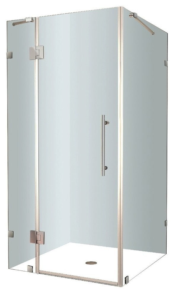 Aston Avalux Frameless Shower Enclosure, Chrome, 34"x34"x72"