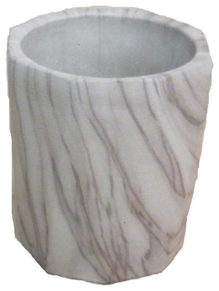 3" Geometric Orchid Pot With White Marble Design