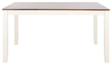 Safavieh Silio Rectangle Dining Table, White/Natural