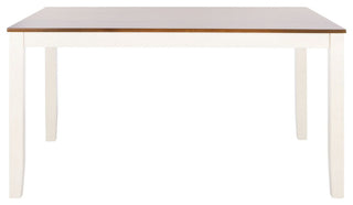 Safavieh Silio Rectangle Dining Table, White/Natural