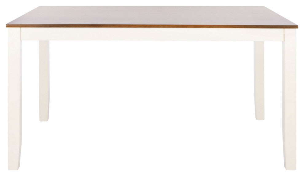 Safavieh Silio Rectangle Dining Table, White/Natural