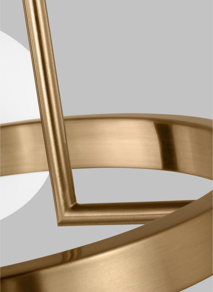 Clybourn Three Light Semi-Flush Mount, Satin Brass