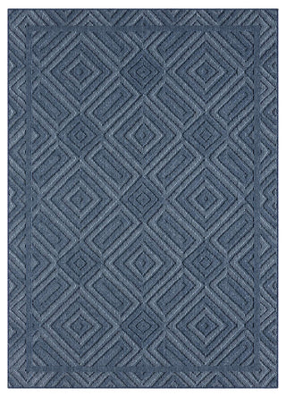 Nimes Crosshatch Area Rug, Dark Blue, 2'3''x3'3''