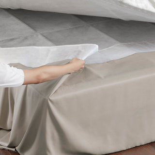 Madison Park Simple Fit Wrap Around Adjustable Bedskirt, Khaki