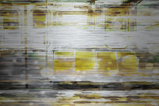 "Subway Seats" Print on Brushed Aluminum, 36"x24"