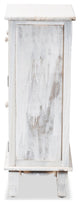 Classic and Traditional Antique White Finished Wood 3-Drawer Storage Unit