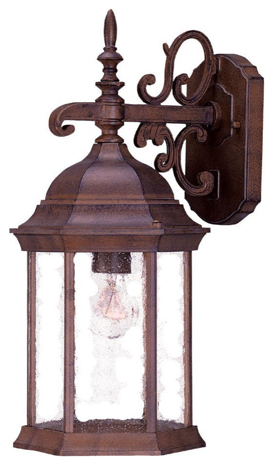 Narrow Brown Domed Hanging Lantern Wall Light