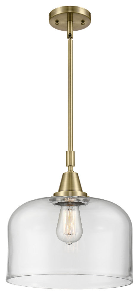 Innovations Lighting 447-1S-AB-G72-L Bell 1 Light 12" Mini Pendant