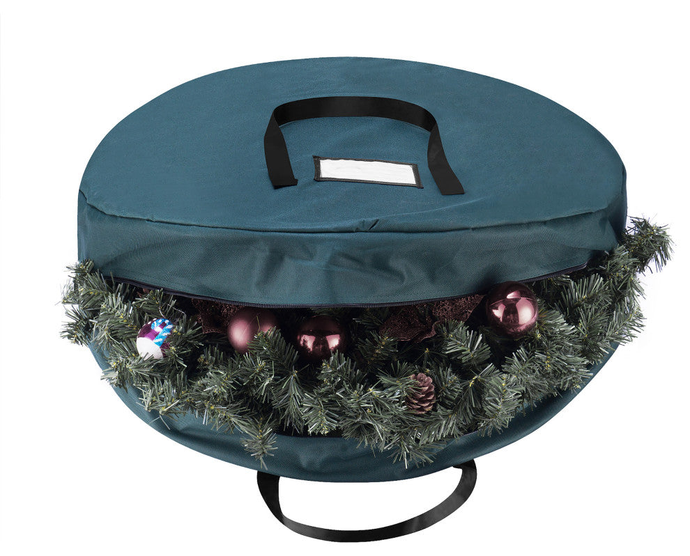 Wreath Storage Bag- 36" Round Protect Holiday, Easter, Fall, Artificial Wreaths