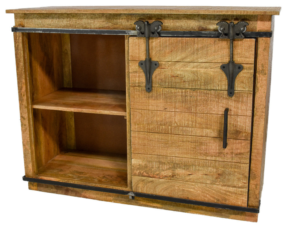 Farmhouse Sliding Barn Door TV Stand