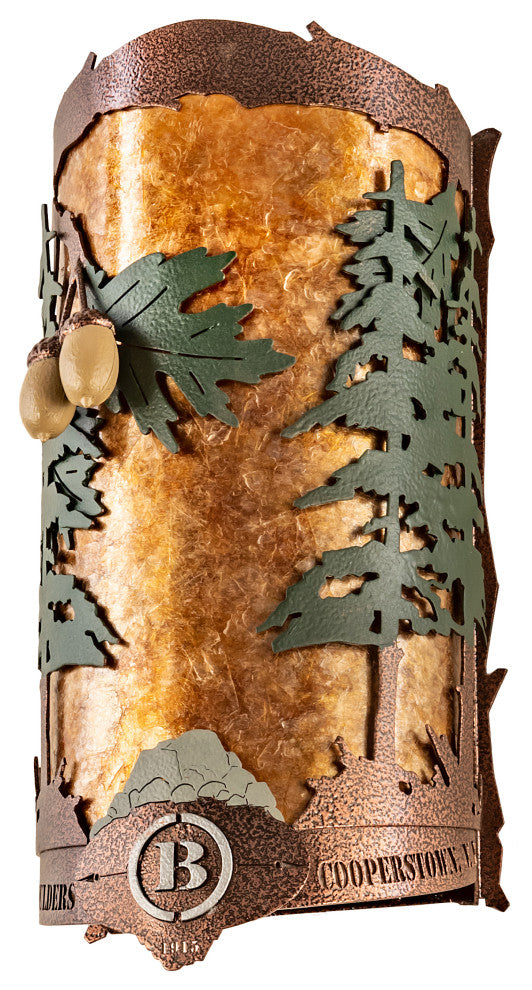 6 Wide Boulders Personalized Wall Sconce