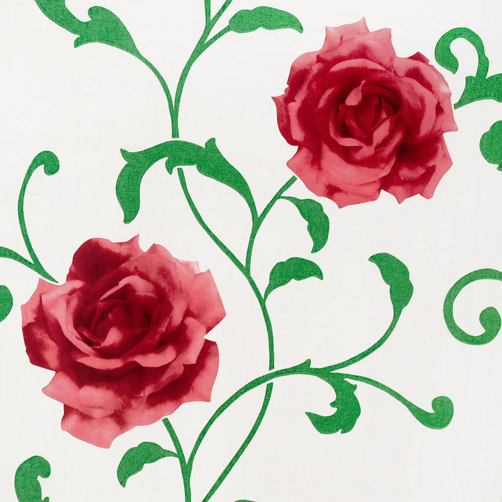 Rose Vine - Vinyl Self-Adhesive Wallpaper Prepasted Wall Decor (Roll)