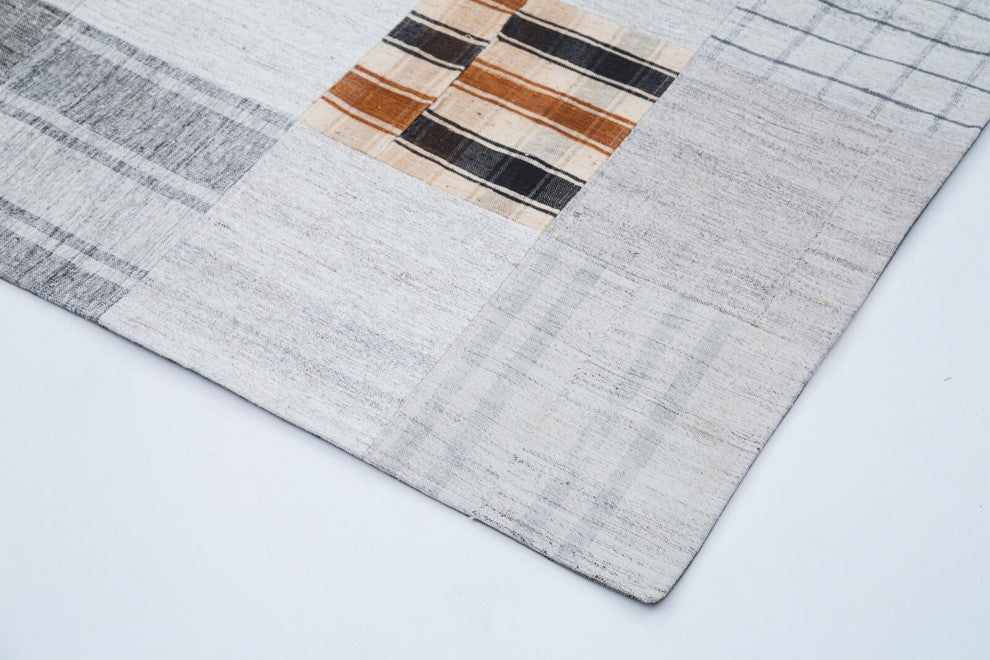 Rug N Carpet - Handmade Anatolian 6' 7'' x 9' 10'' Unique Patchwork Kilim Rug