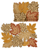 Autumn Leaves Embroidered Cutwork 14 by 20-Inch Placemats, Set of 4, Beige