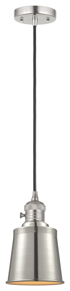 Innovations 201CSW-PN-M9-LED Addison 1 Light Pendant, Switch, Polished Nickel