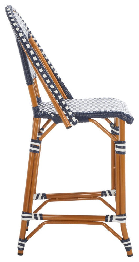 Safavieh California Counter Stool, Navy / White