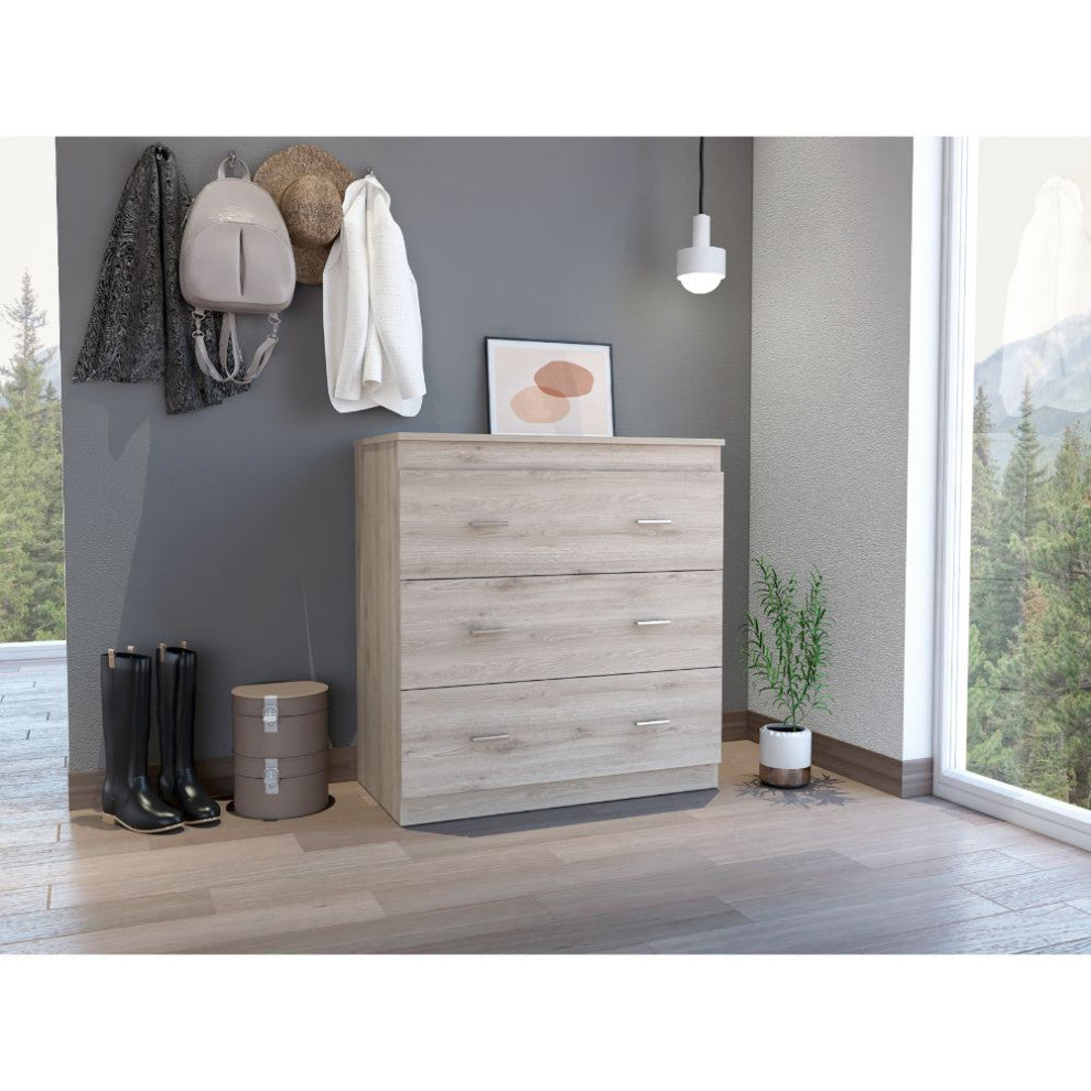 Dove Three Drawers, Light Grey-White