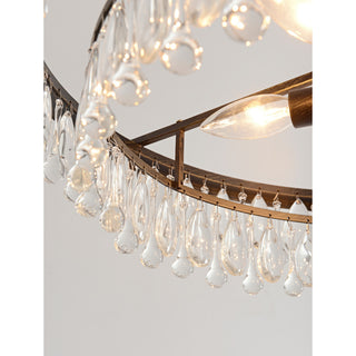 Catherine Antique Black Finish Crystal 6-light Chandelier
