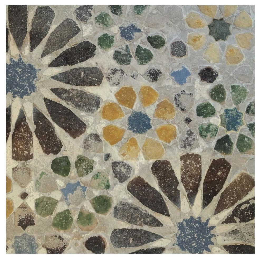 "Alhambra Tile II" Digital Paper Print by Sue Schlabach, 26"x26"