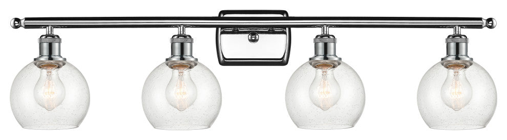 Innovations 516-4W-PC-G124-6 4 Light Bath Vanity Light, Polished Chrome