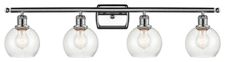 Innovations 516-4W-PC-G124-6 4 Light Bath Vanity Light, Polished Chrome