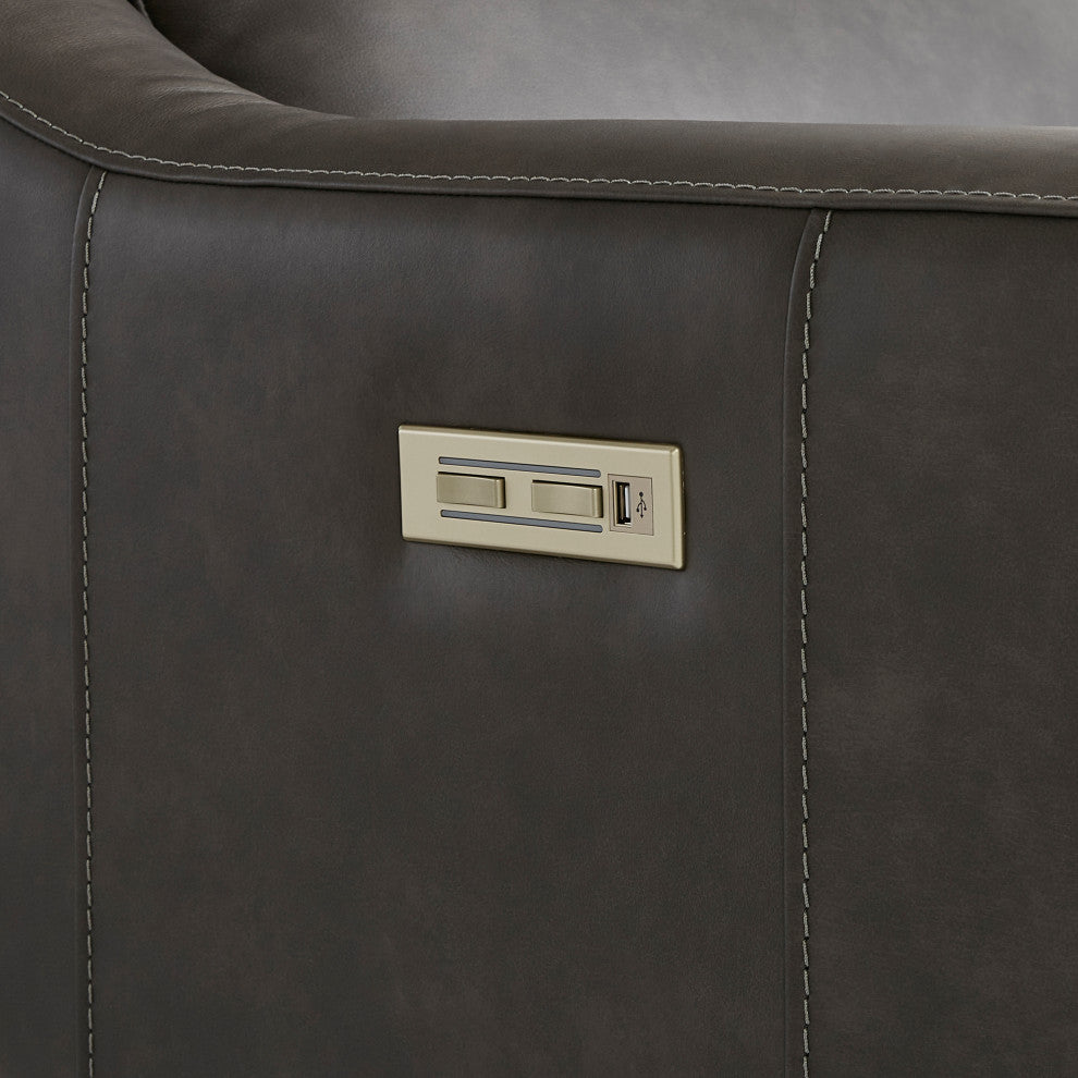 Bernhardt Germain Leather Power Motion Chair