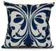 Blue British Colonial, Geometric Print Pillow, 20"x20"