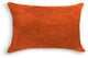 Torino Cowhide Pillow, Orange, 12"x20"