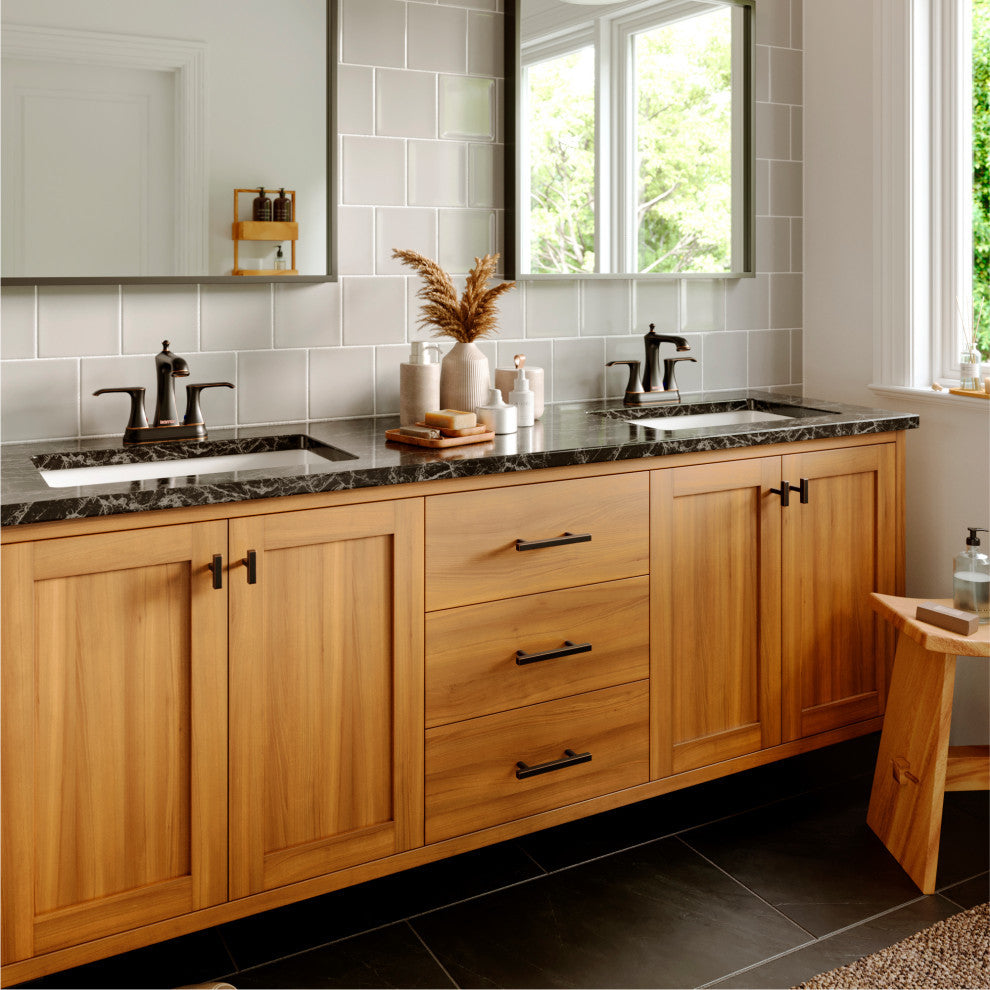 Karran 2-Hole 2-Handle Bathroom Faucet With Pop-Up Drain, Oil Rubbed Bronze