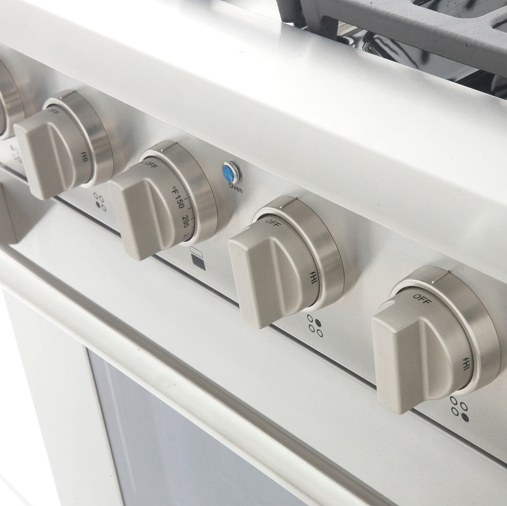 KUCHT Pro Style 30" Dual-Fuel Range, Classic Silver, Natural Gas