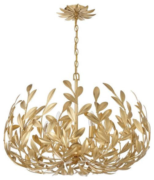 Crystorama 533-SA Broche, 6-Light Chandelier, 19"Hx27"W