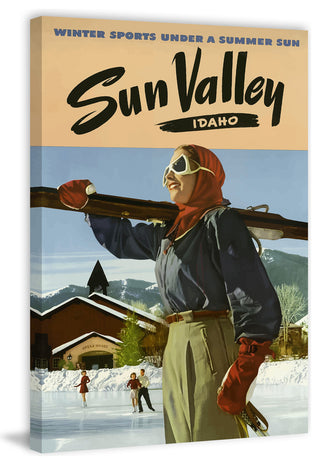 "Sun Valley Idaho" Painting Print on Wrapped Canvas, 40"x60"