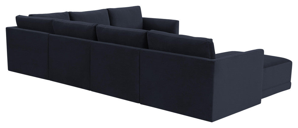 Willow Navy Modular Large Chaise Sectional