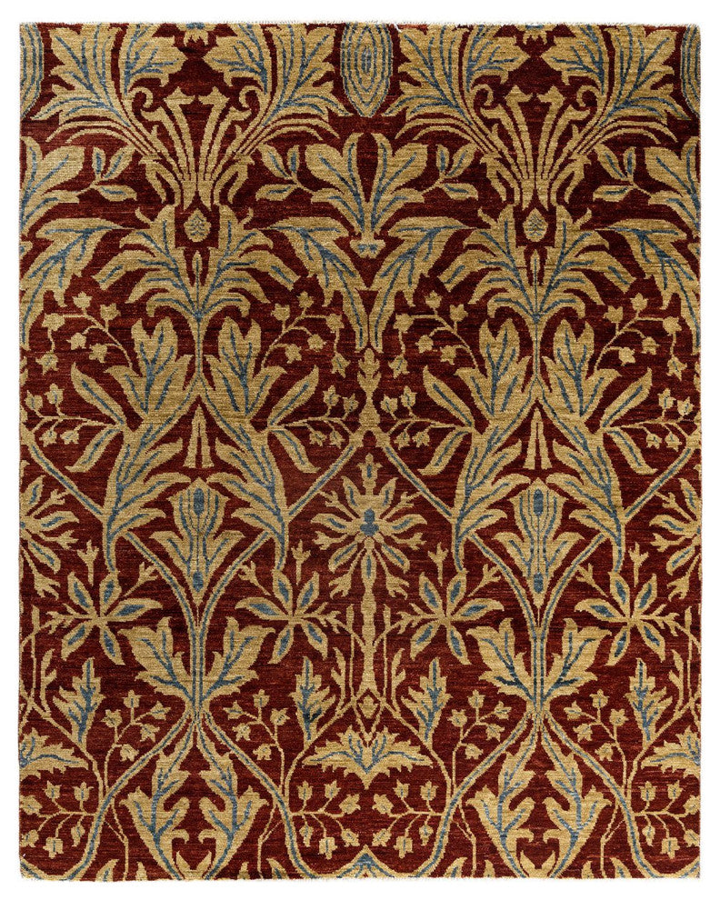 Ganga One-of-a-Kind Handmade Area Rug Red, 8' 3" x 10' 1"