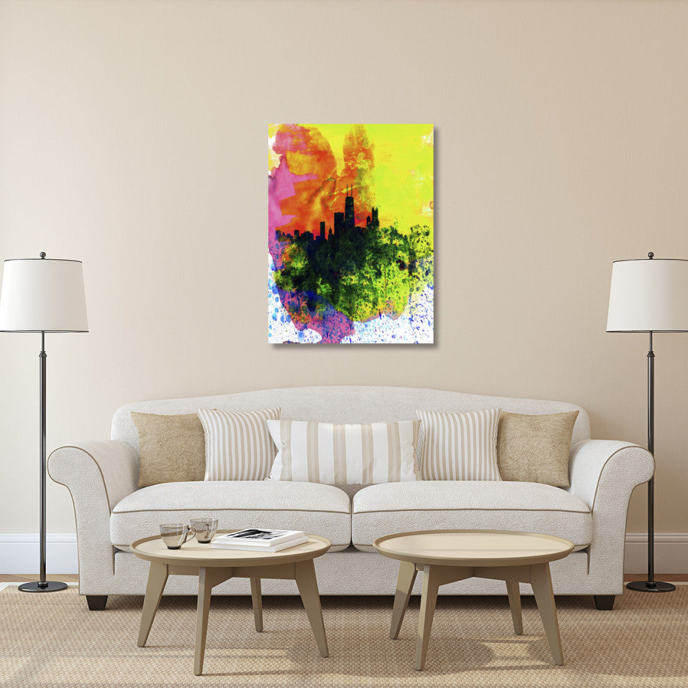 "Chicago Watercolor Skyline" Fine Art Print