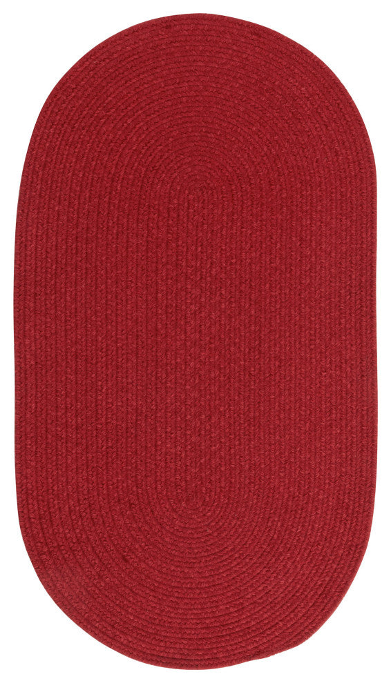 Capel Manteo Dark Red 0050_530 Braided Rugs - 3' X 5' Oval
