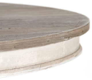 Chandler Dining Table, Weathered Top, White Washed Base