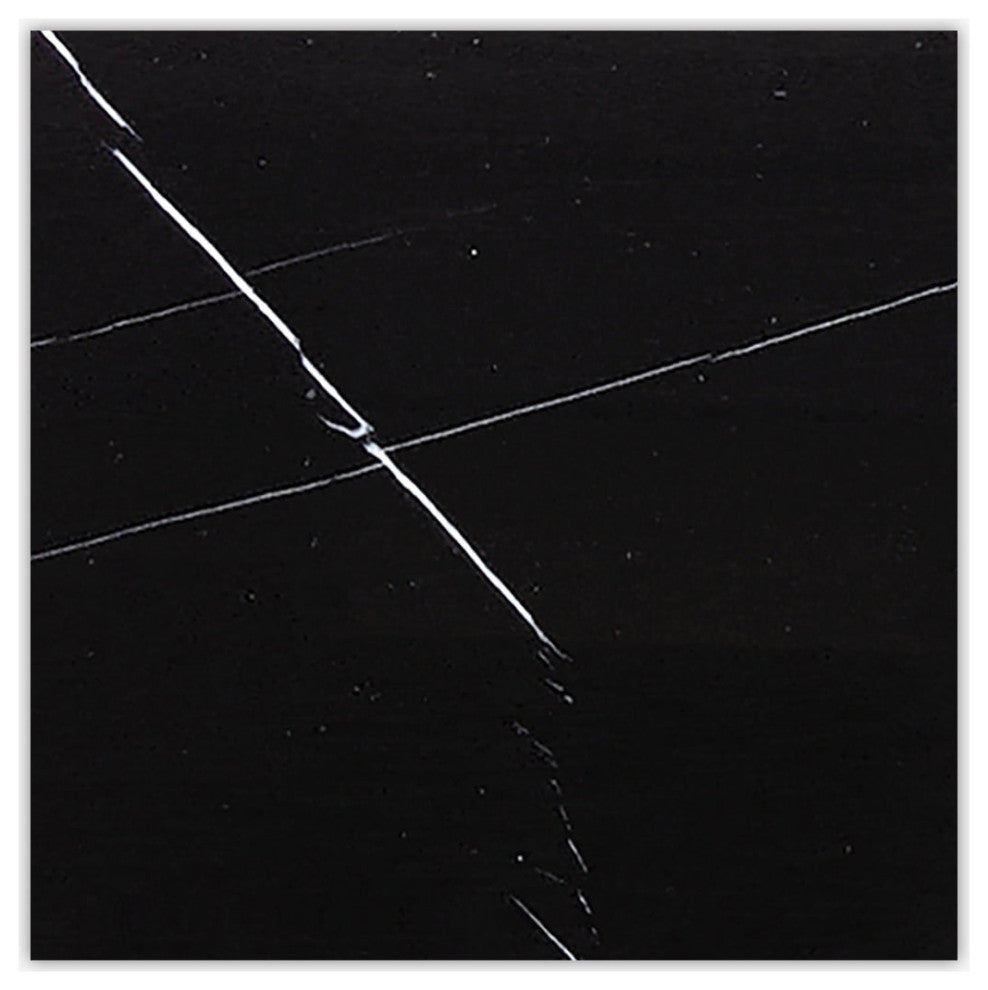 Neromarquina Polished 12x12 Micro Beveled Marble Tile