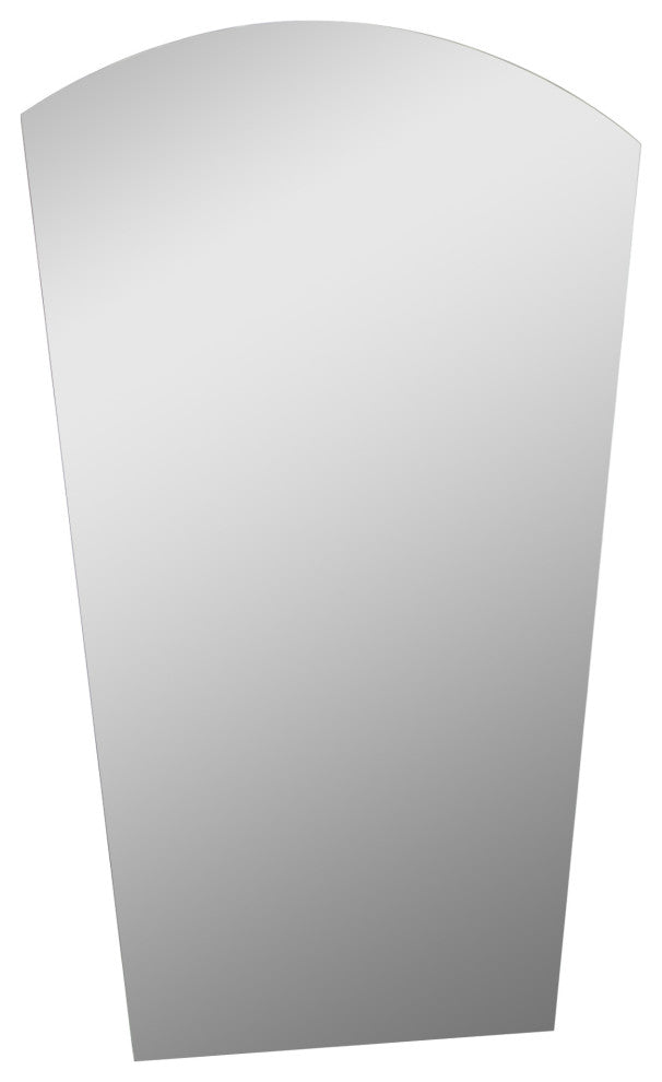 Paris Mini 22 in. W x 28 in. H Arch Polished Frameless Bathroom Vanity Mirror