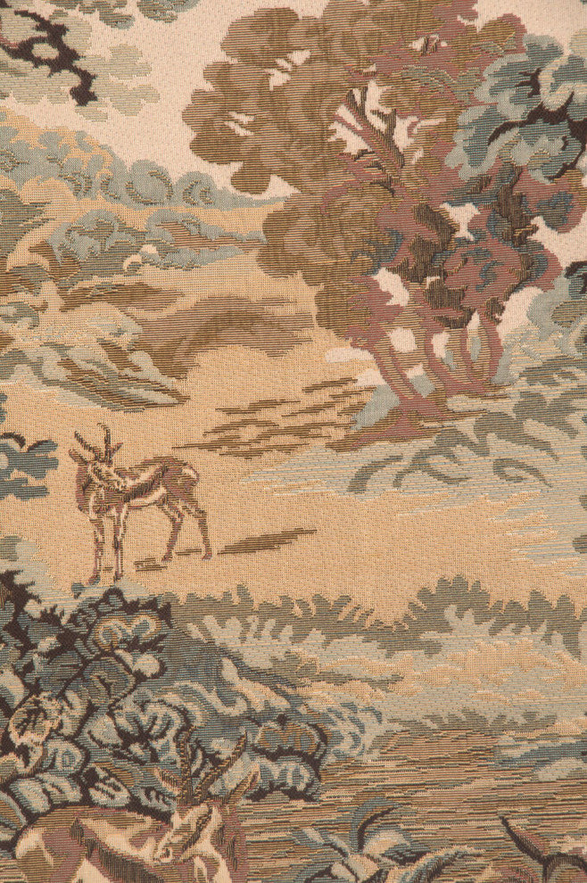 Verdure And Reindeer, Wall Tapestry, 24"x36"