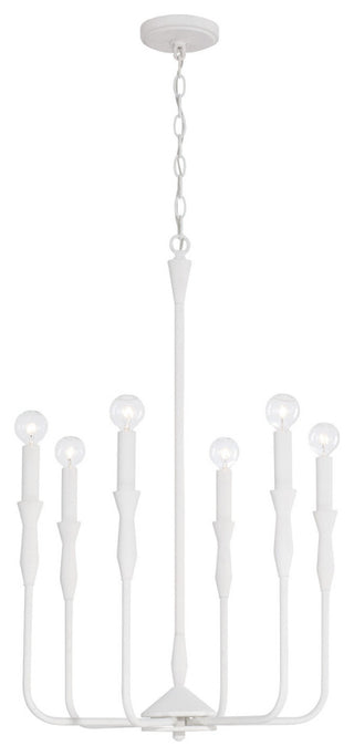 Capital Lighting 450361 Paloma 6 Light 20"W Candle Style - Textured Black