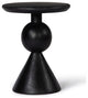 Kebab Solid Wood Side Table - Charcoal