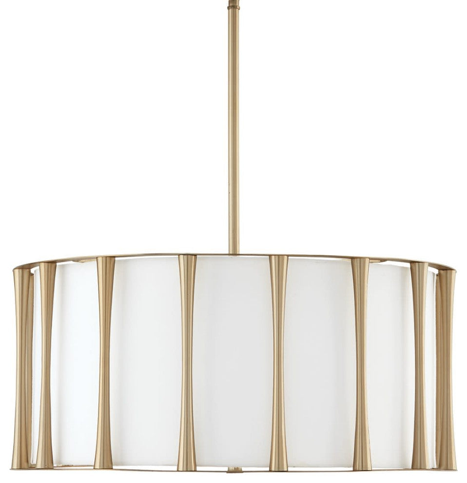 Capital Lighting 344641 Bodie 4 Light 25"W Drum Chandelier - Matte Brass