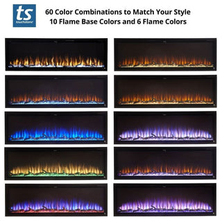 Touchstone Sideline Elite 50" Electric Fireplace With White Mantel